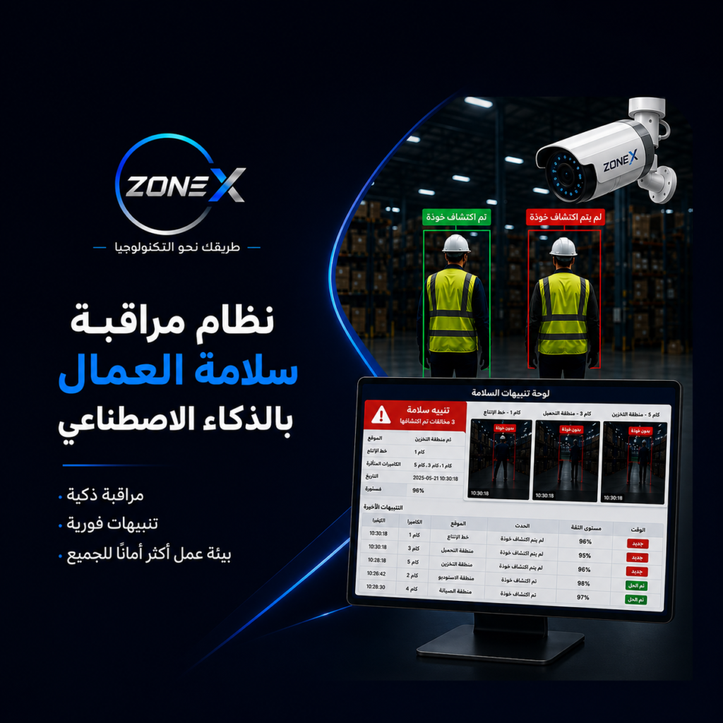 نظام مراقبة سلامة العمال بالذكاء الاصطناعي